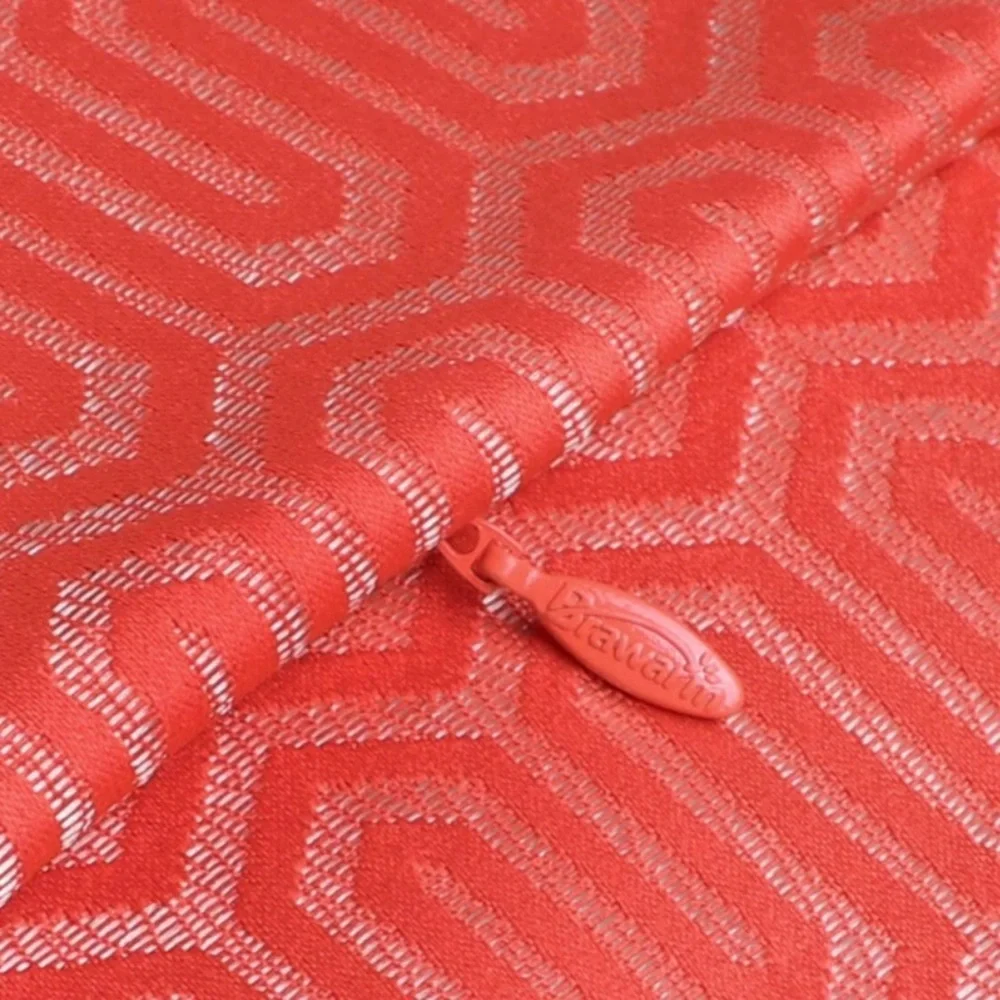 🎉HP | Luxury Home | Coral & Gold Geometric Design Jaquard Throw Pillow Covers